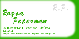 rozsa peterman business card